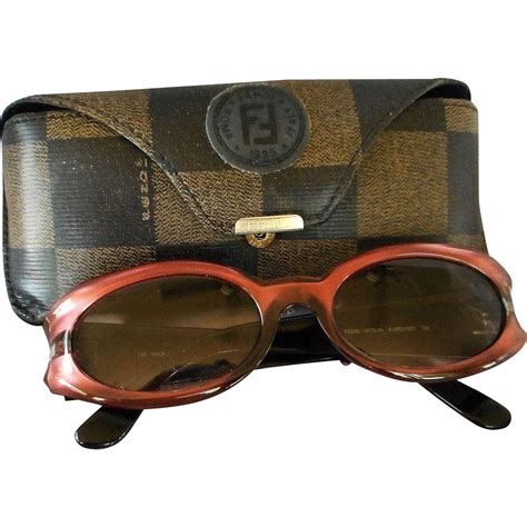 Rare Authentic Fendi FS 5226 Square Brown Gunmetal 